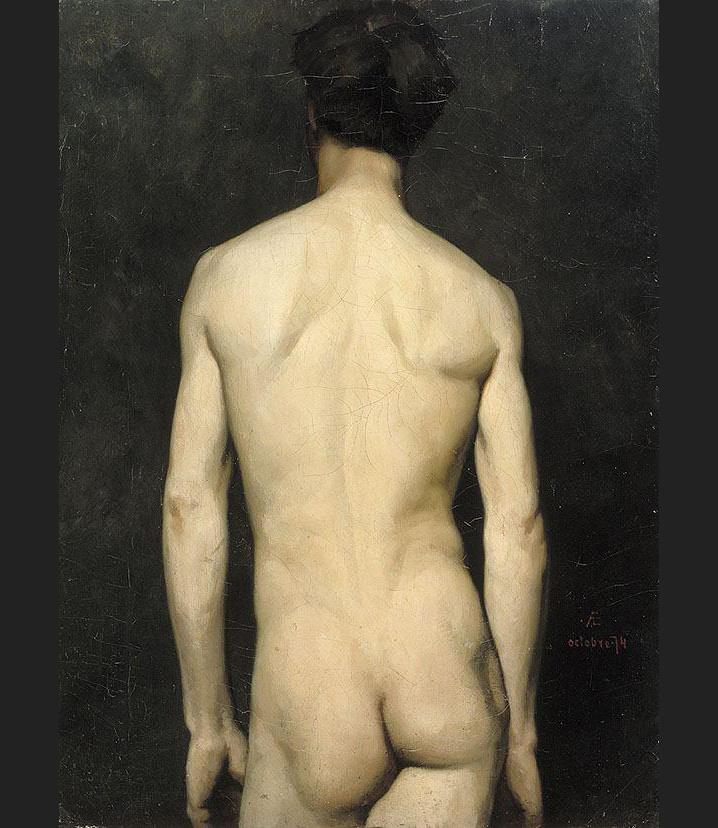 Unknown Artist Albert Edelfelt male nude 1